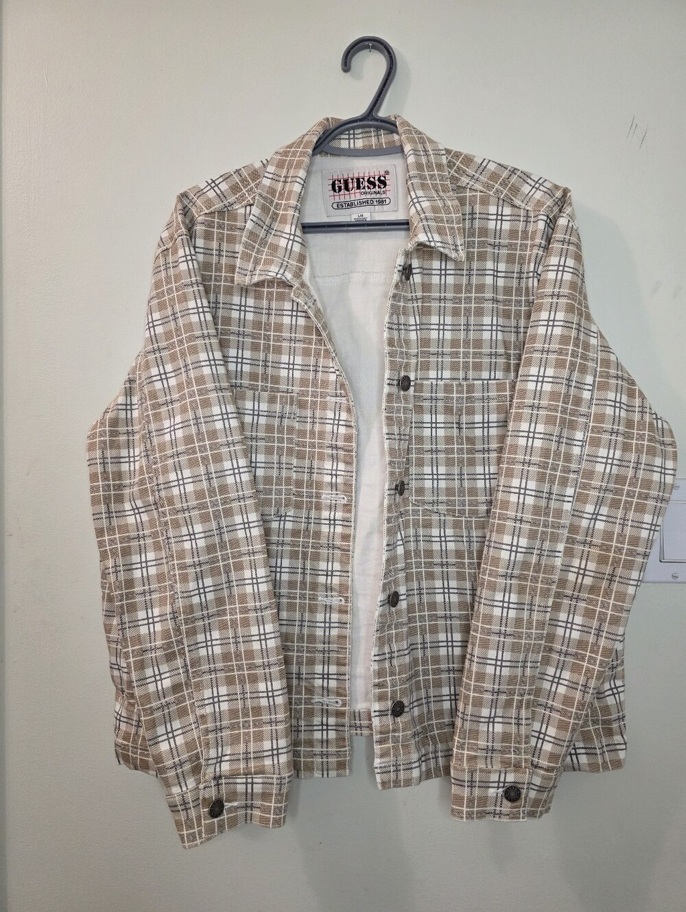 GUESS Originals Plaid Button Up Shacket